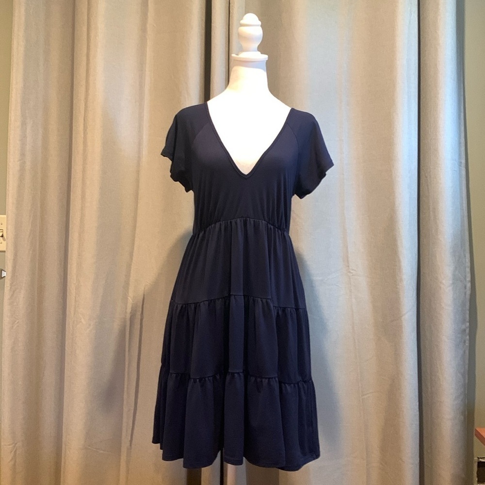 NWOT - Urban Outfitters Blue Short Sleeve V-Neck Dress Size Medium